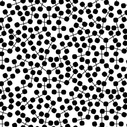 Black White & Bright-Branch  Dots-Black