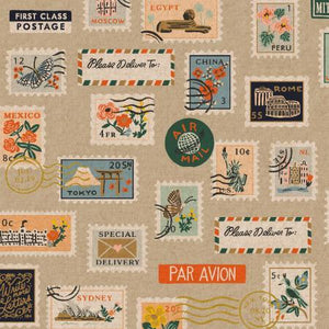 Bon Voyage Postage Stamps - Canvas