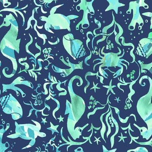 Blue Sea Life By The Sea Shore
