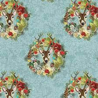 Christmas Magic Joyful Wreaths Turquoise