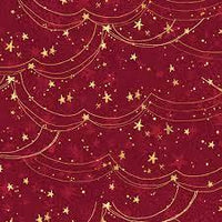 Christmas Magic Stars Dark Red