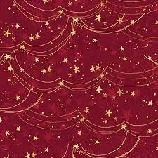 Christmas Magic Stars Dark Red
