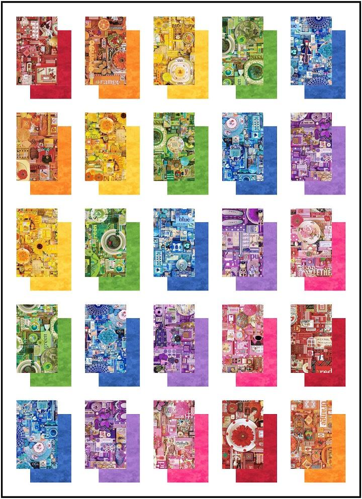 Colored Shadow Boxes Quilt - Pattern