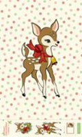 Deer Christmas digital Pane