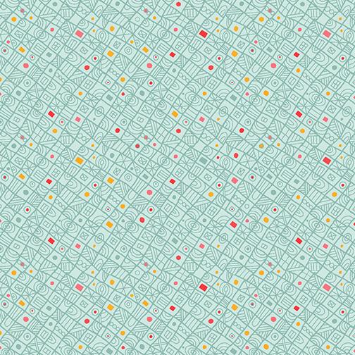 Elephant Joy-Playful Geo Teal