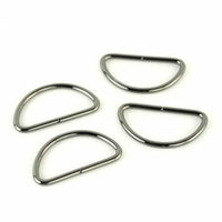 Four D-Rings 1 1/2" Gunmetal