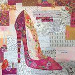 Pink Pump Collage Pattern