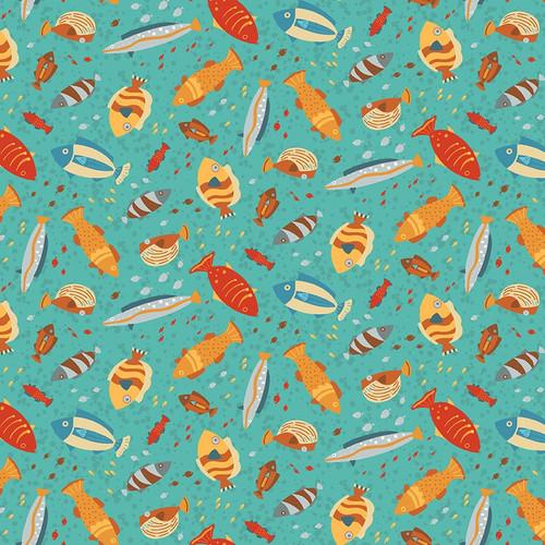 Surf's Up - Fish Teal
