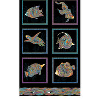 Hooked Fish-Square Panel -233