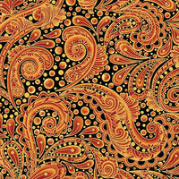 Hooked Fish-Paisley Orange