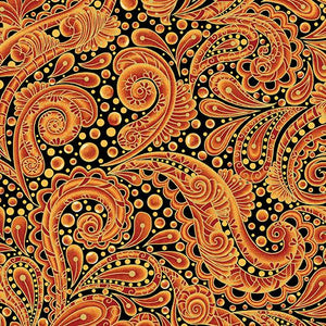 Hooked Fish-Paisley Orange