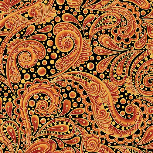 Hooked Fish-Paisley Orange