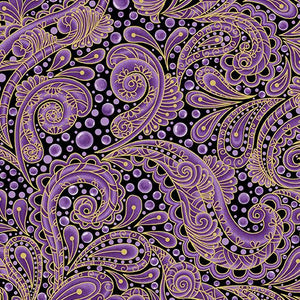 Hooked Fish Paisley Purple