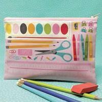 School Supply Zipper Pouch  Pane
