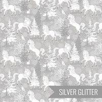Enchanted - Unicorn in Gray Glitter
