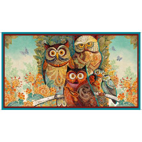 Owl Arabesque Panel