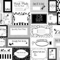 Black Sewing Labels PANEL