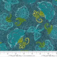 Carolina Lilies-Butterflies -Teal
