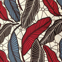 Red & Blue Palm leaves