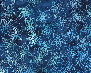 Quiltessentials: Botanicals  Starflowers Blue