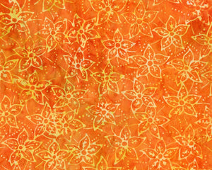 Quiltessentials: Botanicals  Starflowers Orange