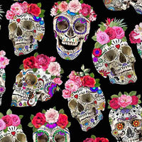 Day Of Dead Skulls With Roses