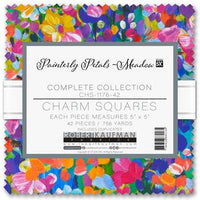 Painterly Petals Charm Squares