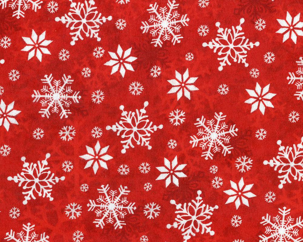 Winter Whimsy Flannel-Snowflakes Red