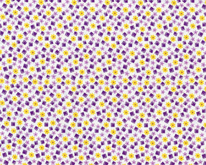 Nana Mae Floral Shape Toss-Yellow/purple