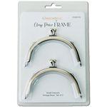 Clasp Purse Frame Small  Crescent Vintage Brass Set