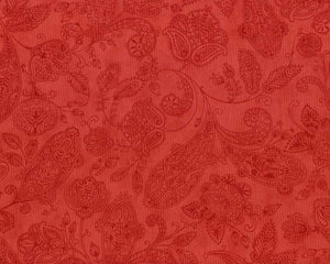 Snowfall Prints  Red Paisley