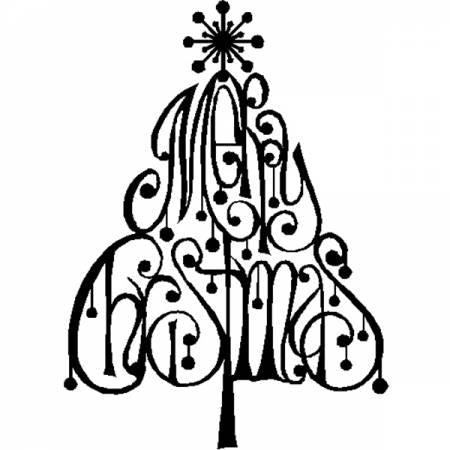 Merry Christmas Stencil  fusible applique