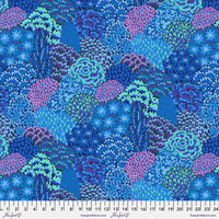 Large Oriental Trees - Blue -Kaffe: 85 and Fabulous