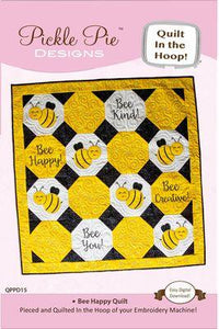 Bee Happy Embroidery Quilt