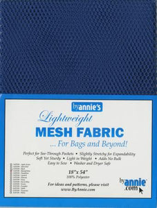 Lightweight Mesh Fabric  Blastoff Blue 18x54in