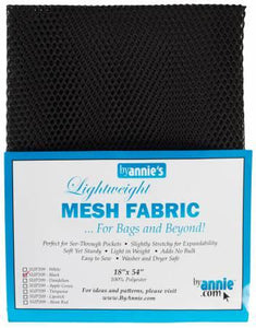Lightweight Mesh Fabric Black  18in x 54in