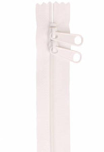 Handbag Zipper 30" White