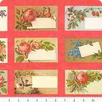 Flea Market Mix-Rhubarb Floral Trade Cards