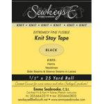 Fusible Knit Stay Tape .5in -Black