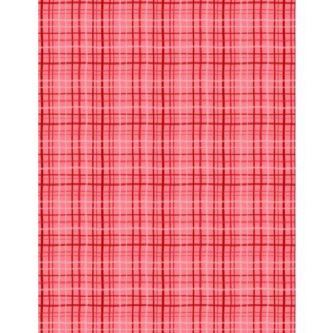 Happy Hearts - Plaid Red