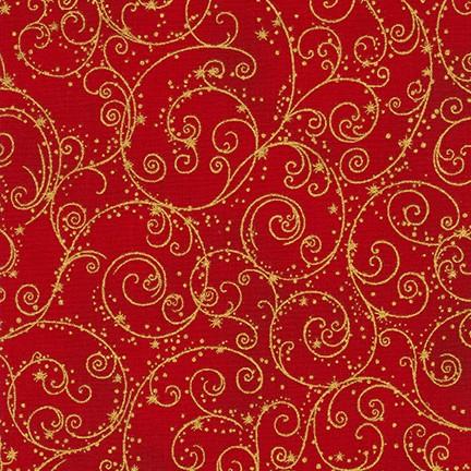 Holiday Flourish - Red Swirls