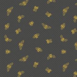 Honey Bee - Bees Black Metallic