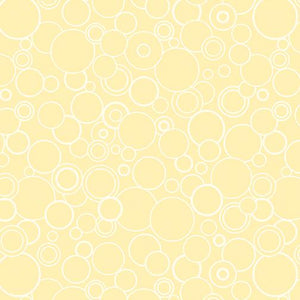 Hooked Fish-Circles Light Yellow