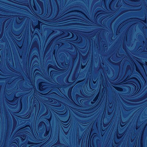 Hooked Fish-Marble Tonal -dark sapphire