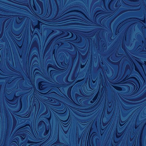 Hooked Fish-Marble Tonal -dark sapphire