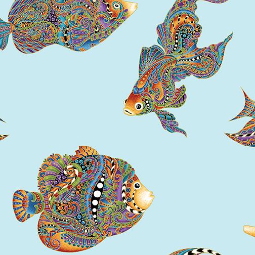 Hooked Fish-Something Fishy -lght Turq