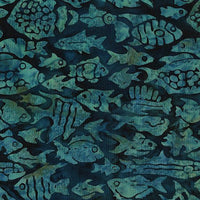 Island Batik - Fish Blueberry