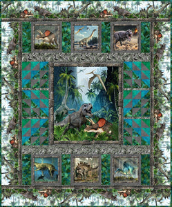 Jurassic Park Quilt Pattern-77 1/2 x 93 1/2