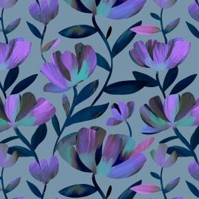 Luminous Daydream - Floral Extravagance Blue