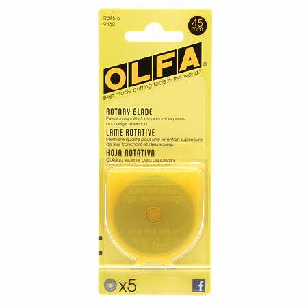 Olfa 45mm Rotary Blades 5pk